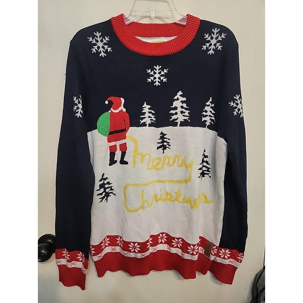 Men’s Tipsy Elves Funny Christmas Ugly Sweater Large